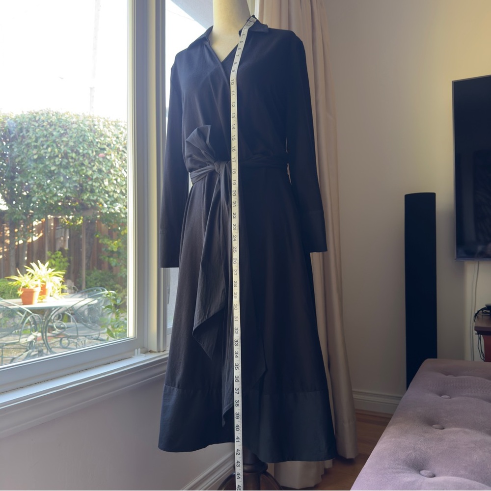 ME+EM Black Maxi Wrap Shirt Dress - Picture 7 of 14